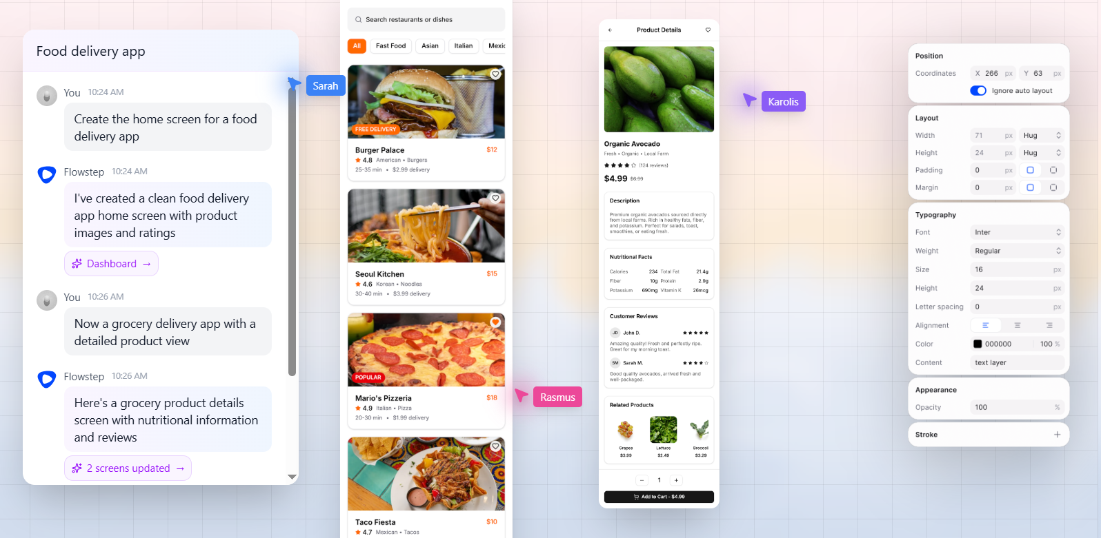 Flowstep, a powerful tool for generating UI and UX from a blank canvas - Google Stitch alternative