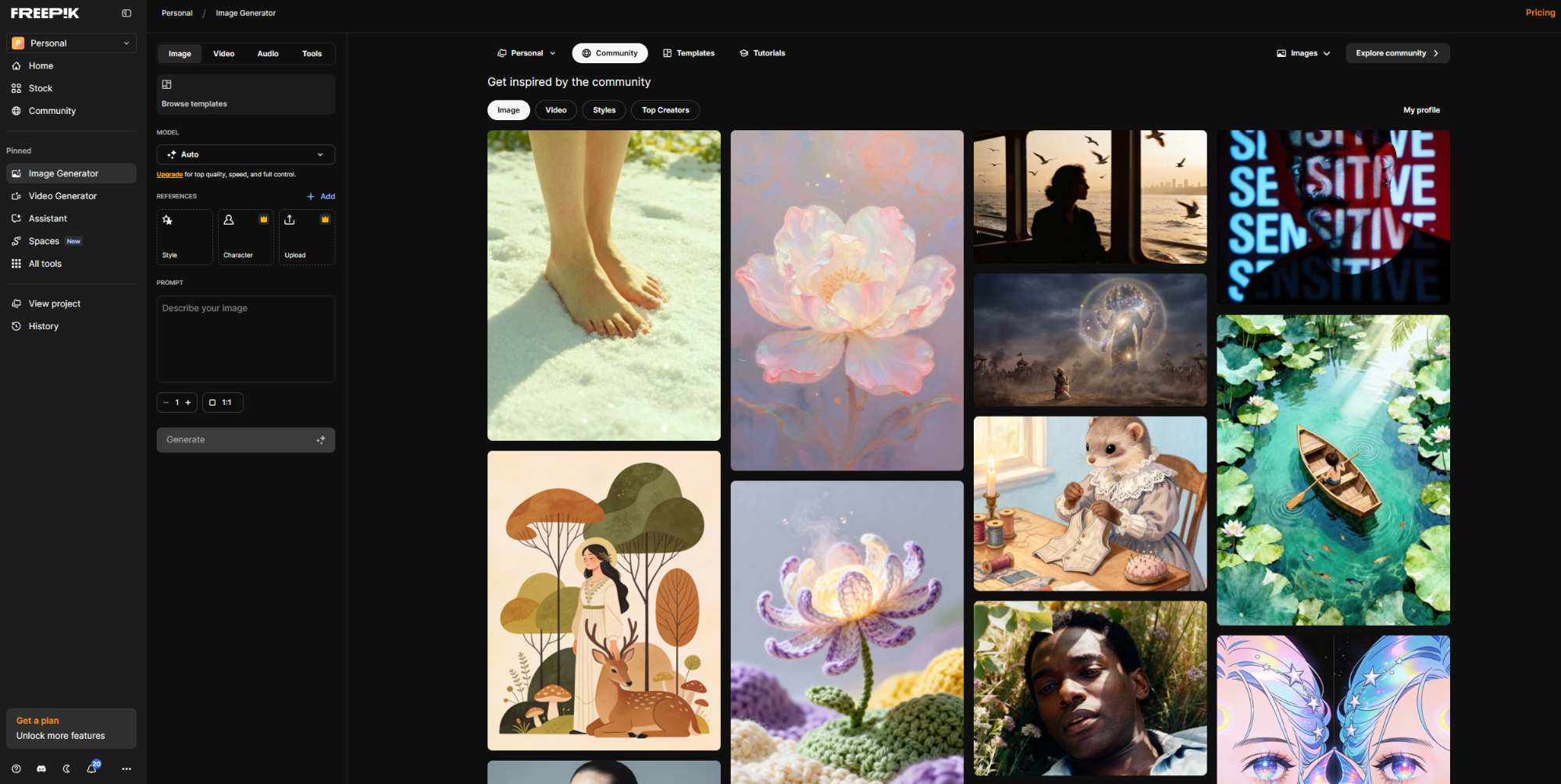 Freepik AI Suite for making social media posts, videos, sounds and anything else