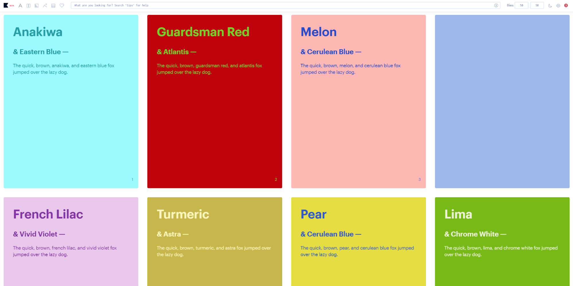 Khroma Color personalized suggestions of color combinations