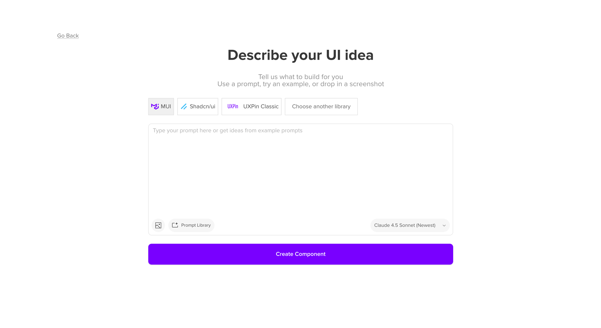UXPin prototyping platform showing interactive prototype with real code components and conditional logic