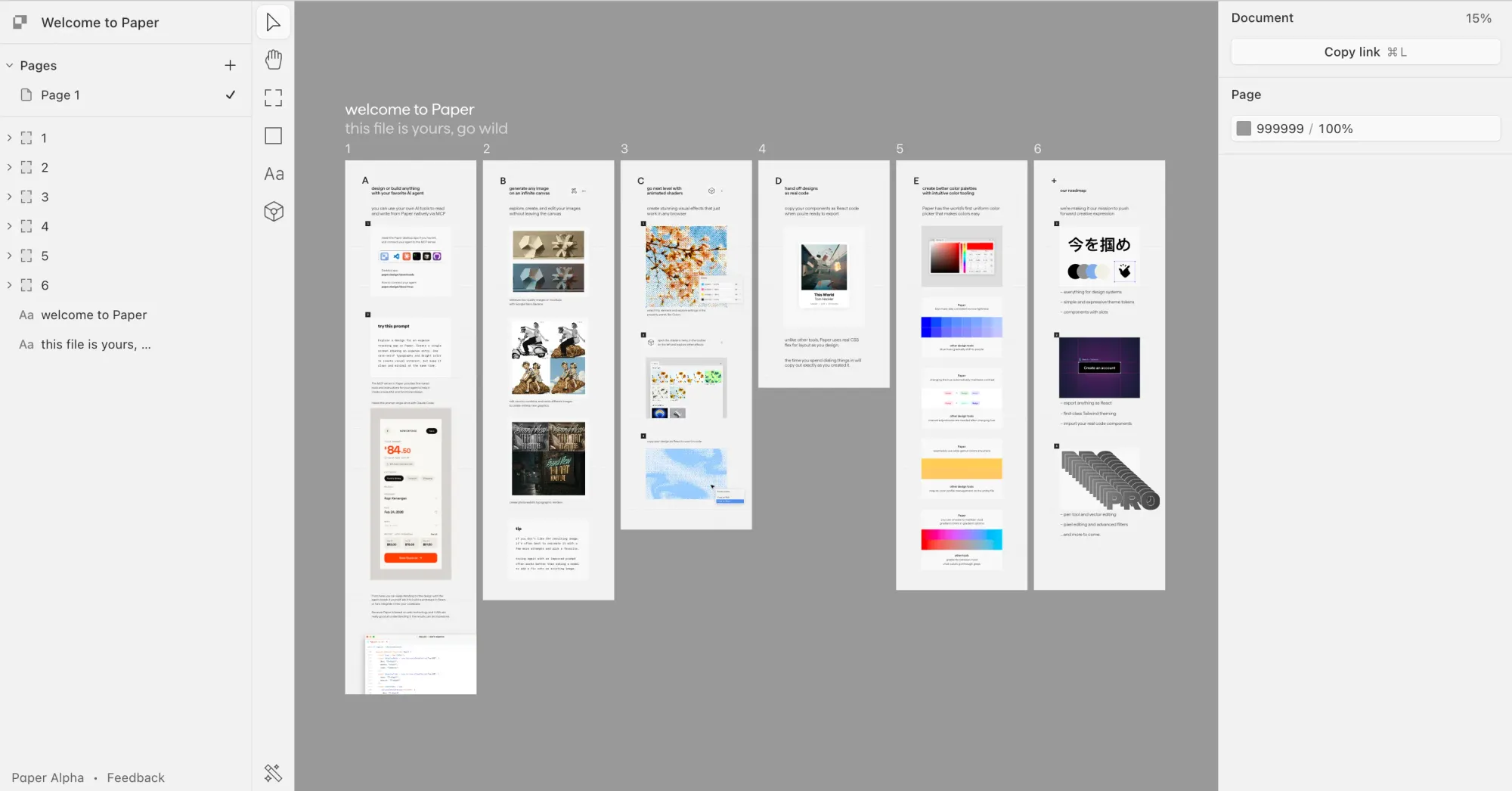 Paper code-native design tool canvas - Adobe XD alternative