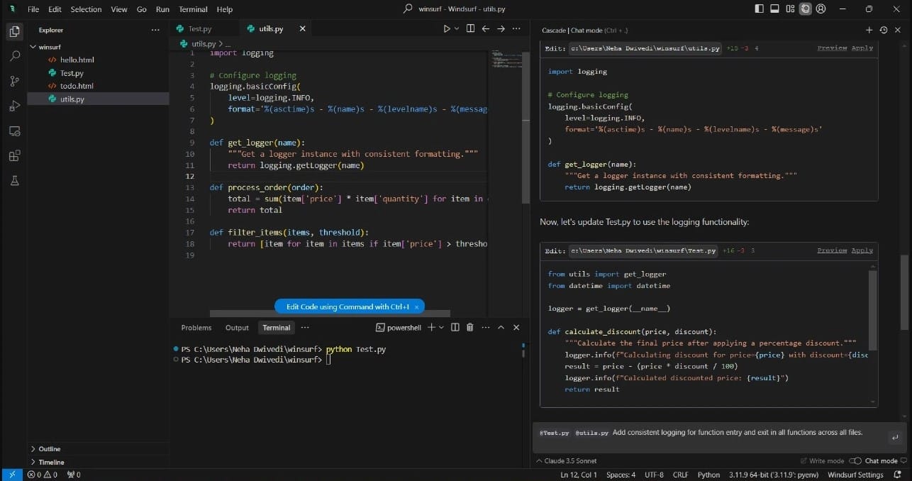 Windsurf - another option on the list of best vibe coding tools