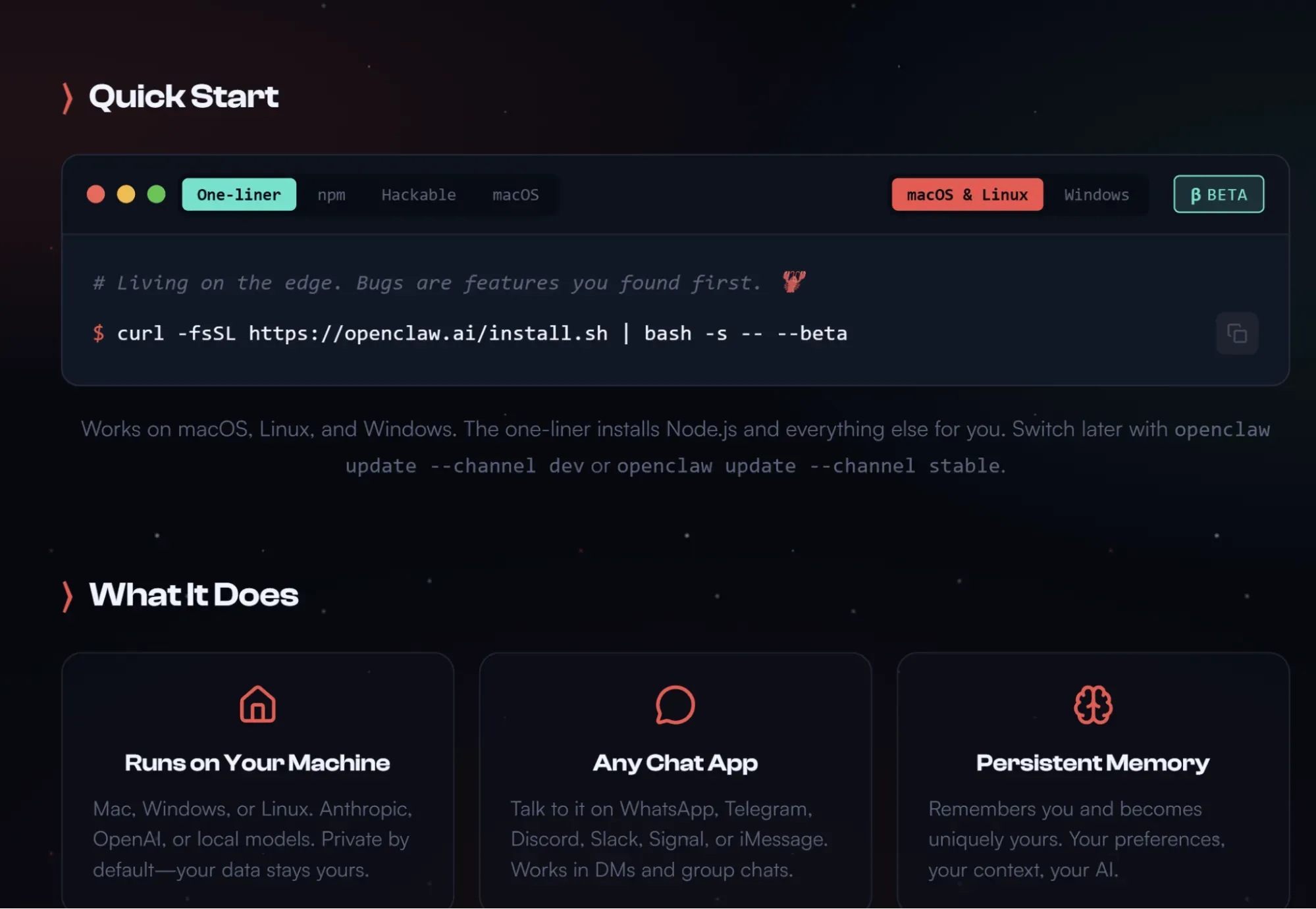 OpenClaw review article - screenshot of the AI agent chat app with a wide automation scope