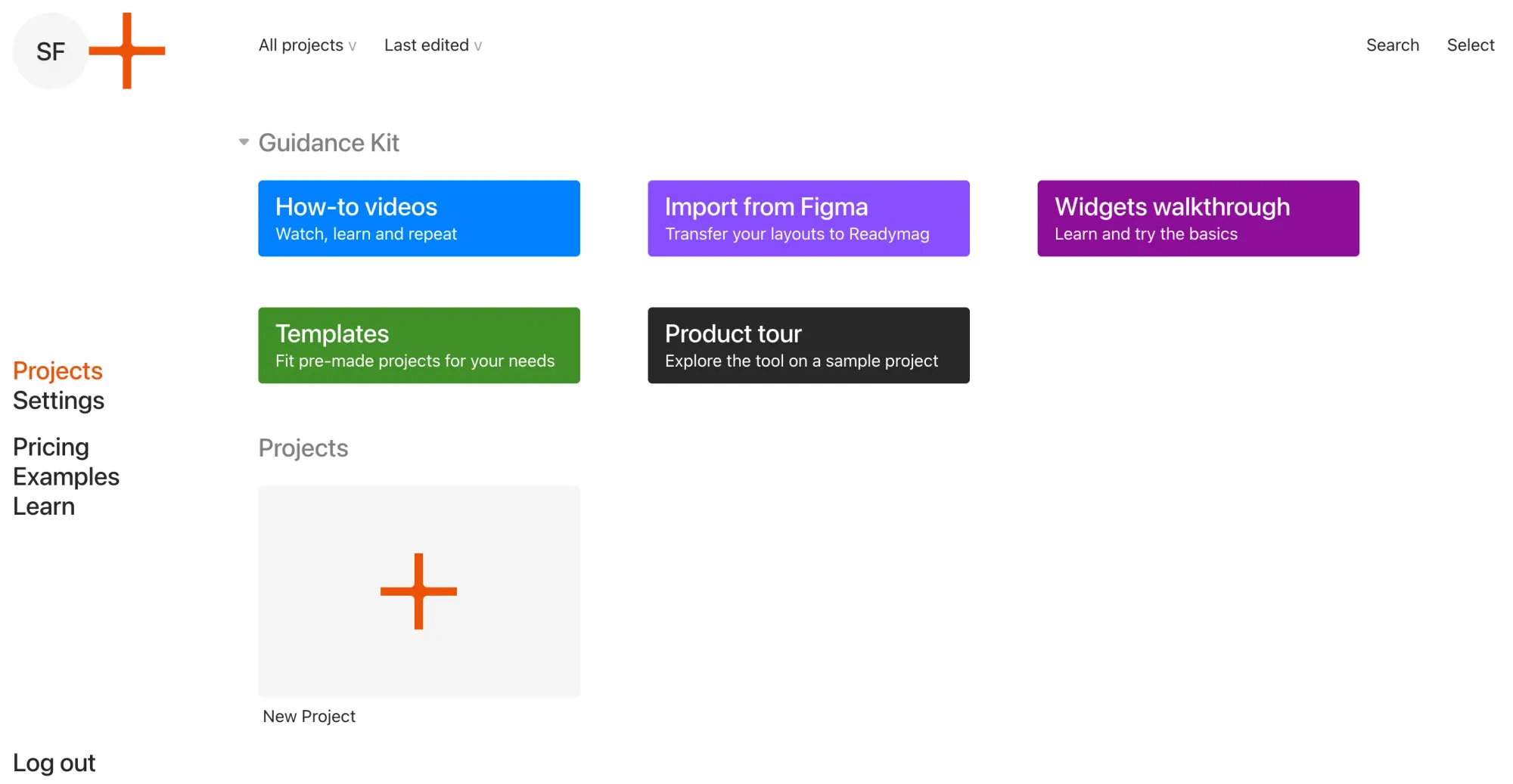 Readymag browser-based design tool with canvas editor for websites and digital publications