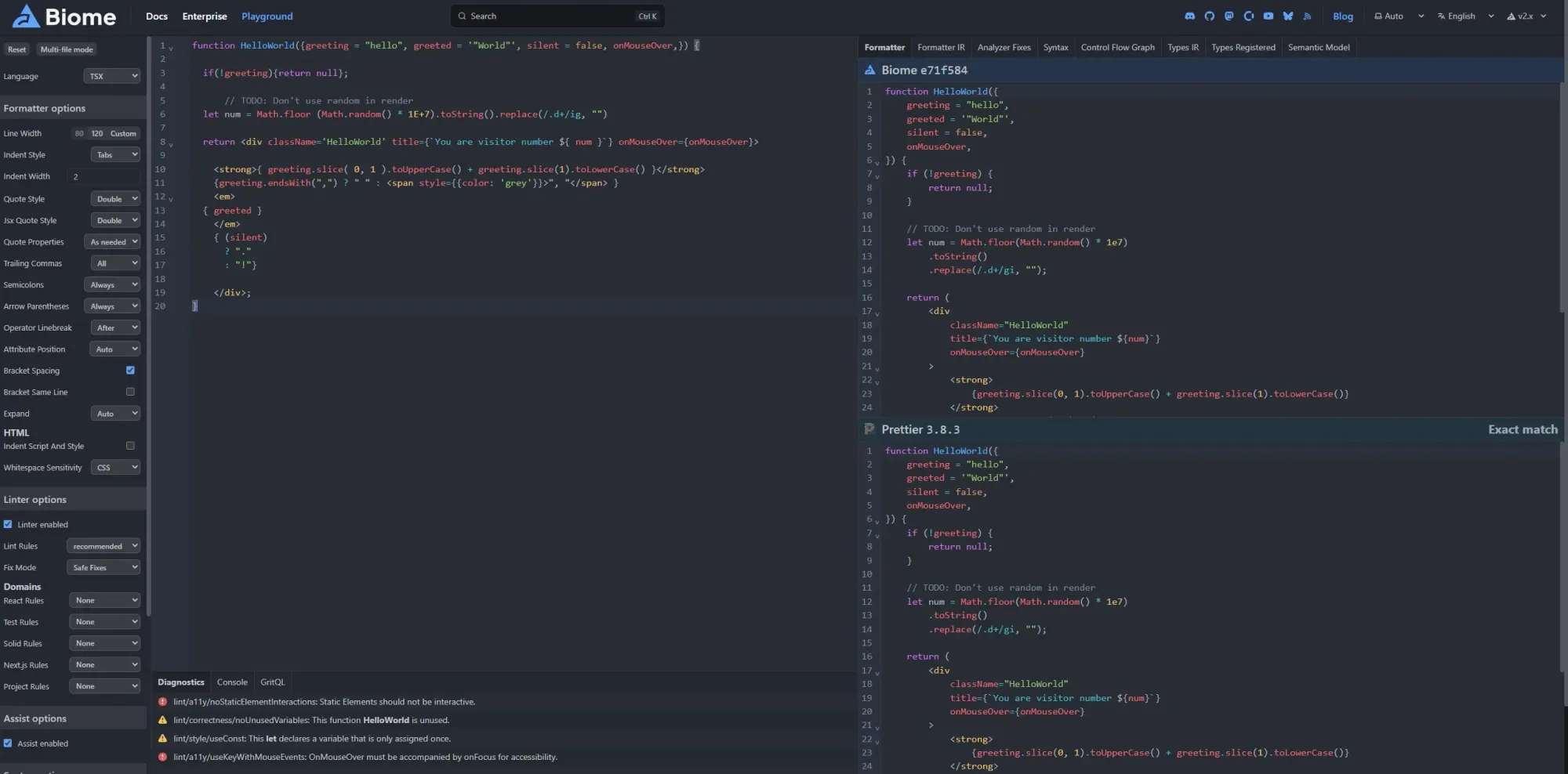 Biome fixes and formats code, a popular tool in the developer community