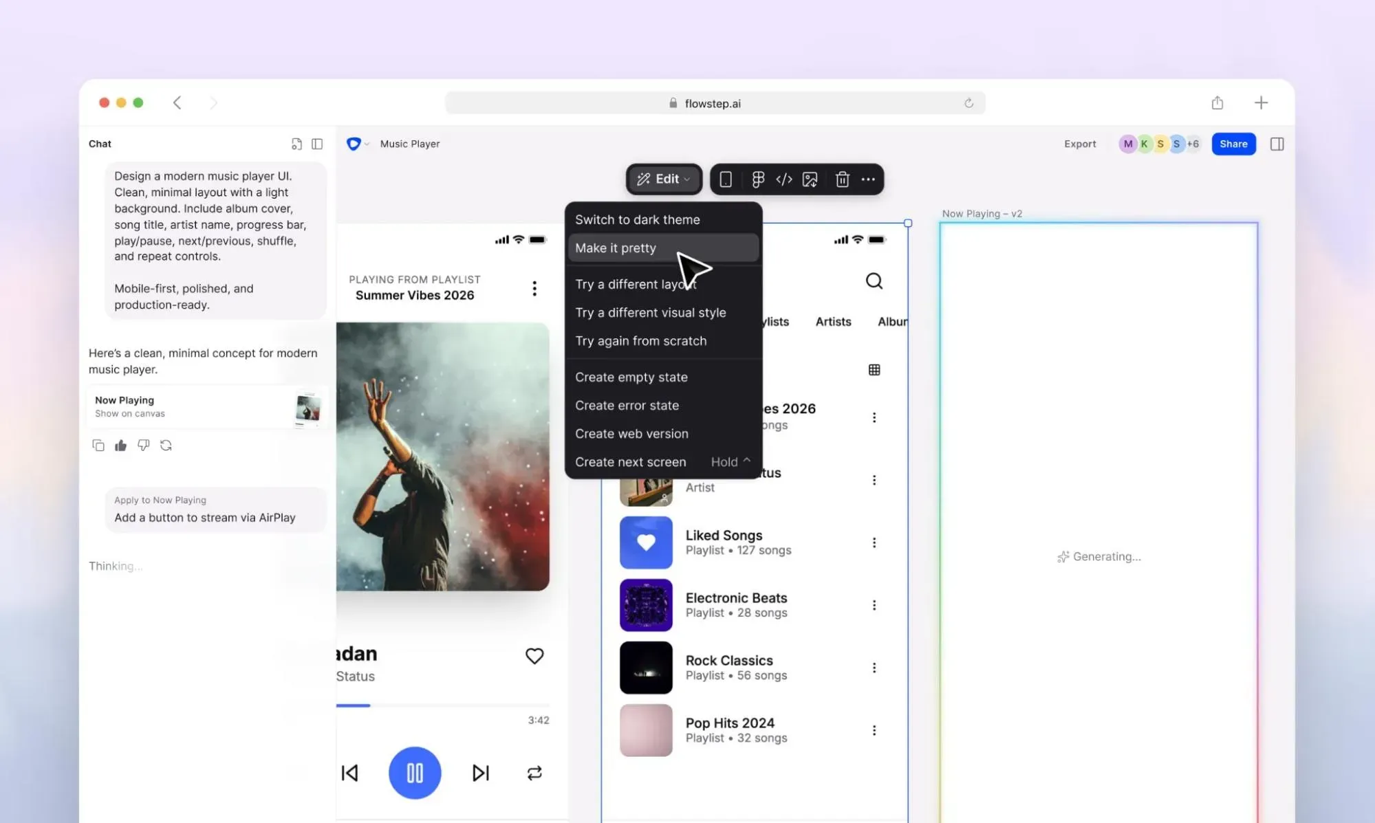 Flowstep - great alternative to UXPin and powerful tool with real-time collaboration and production-ready code