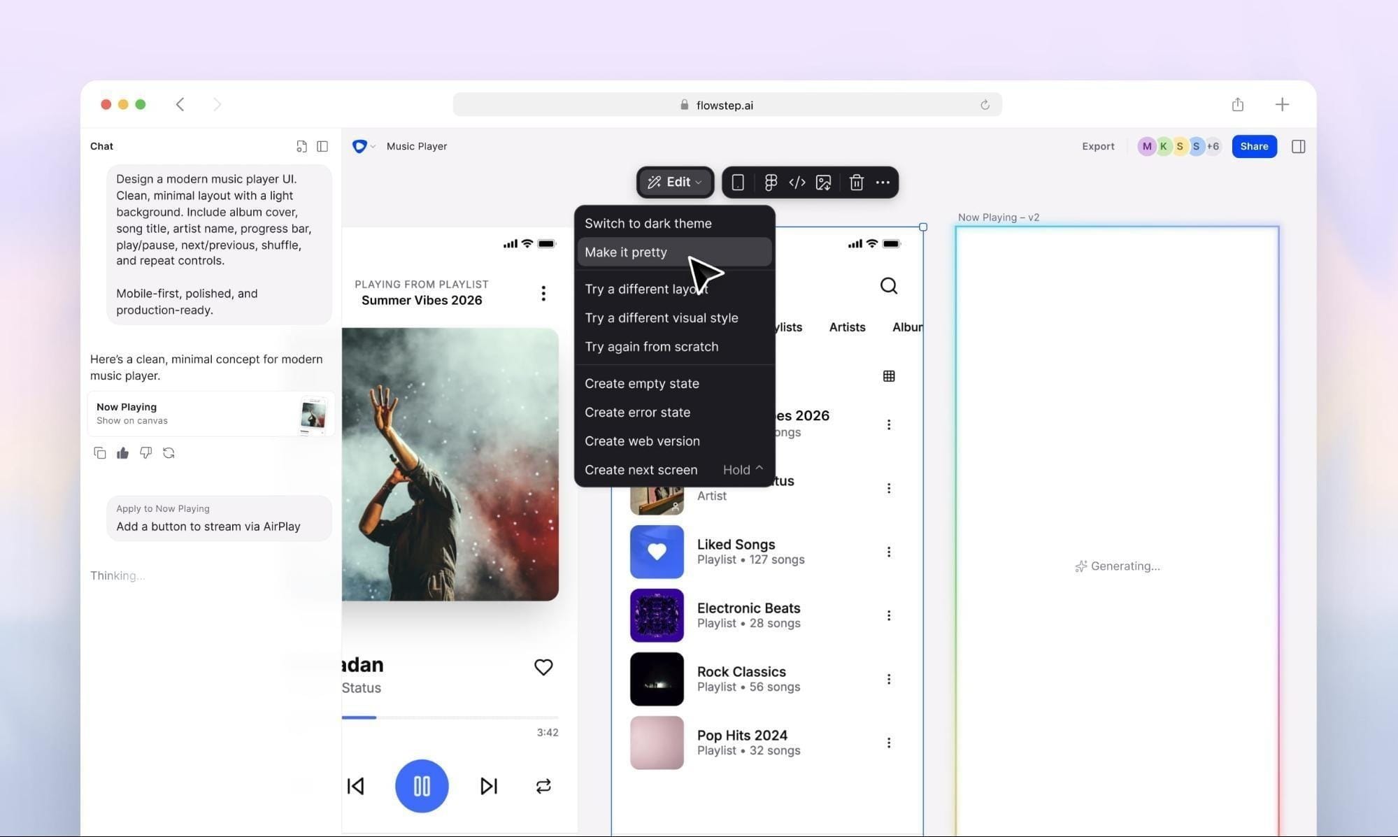 Flowstep AI UI Generator