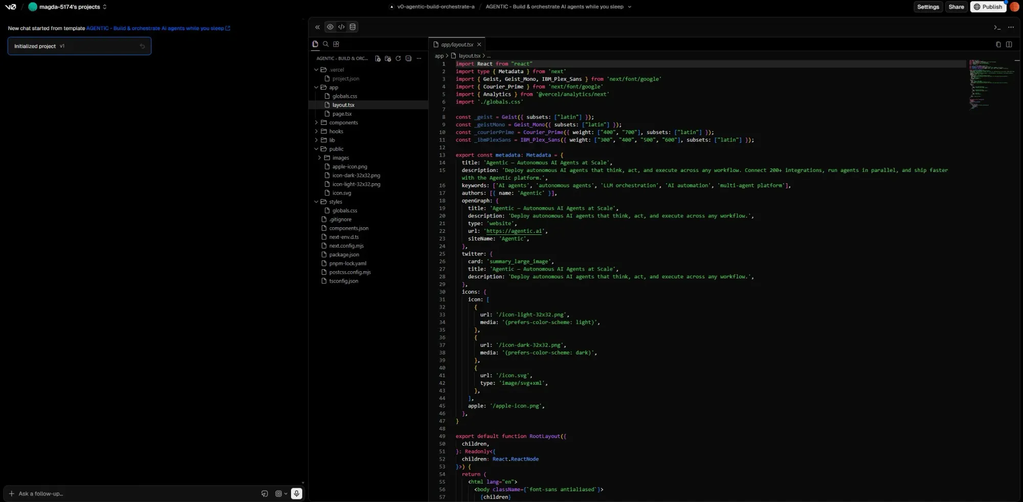 v0 AI web and mobile app builder