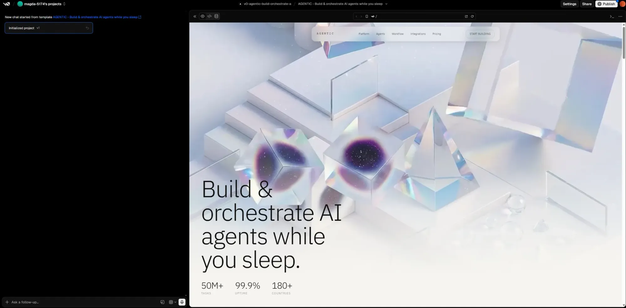 v0 helps in creating prototypes and production-ready components