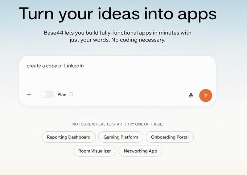 Base44 app generation