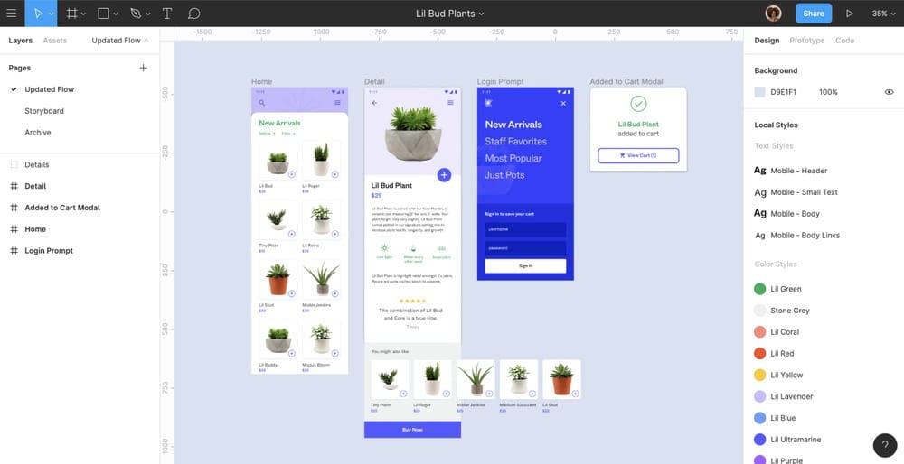 Figma is the second best tool to prototype with its real time collabs and UI design systems