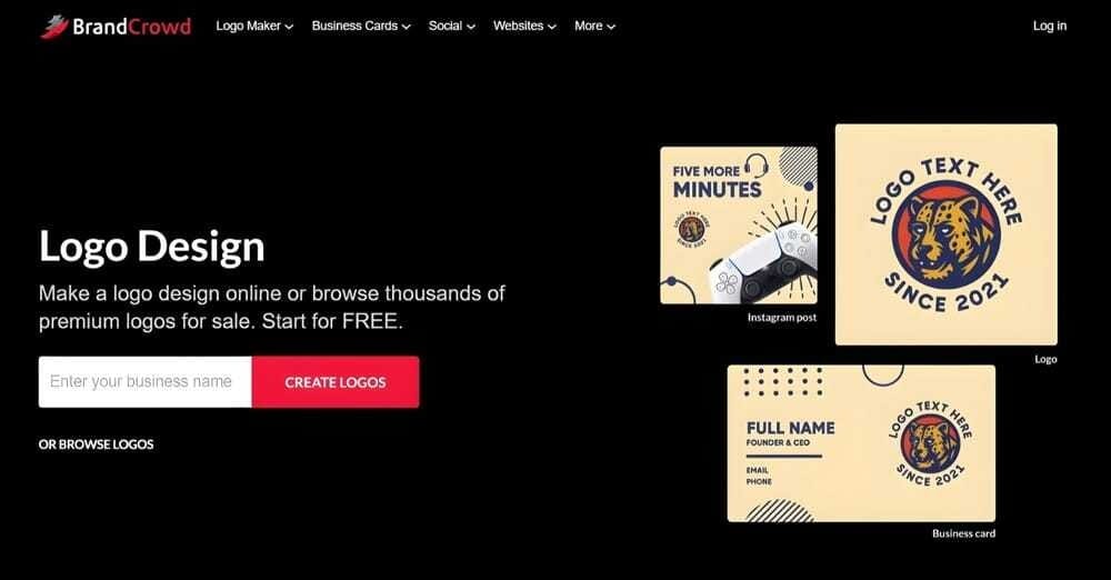 BrandCrowd creates logos with AI