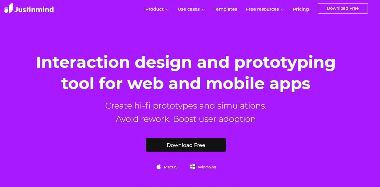 Justinmind is the best mockup tool for prototypes that need real interaction logic
