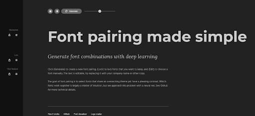 Fontjoy AI automates tasks related to font pairing