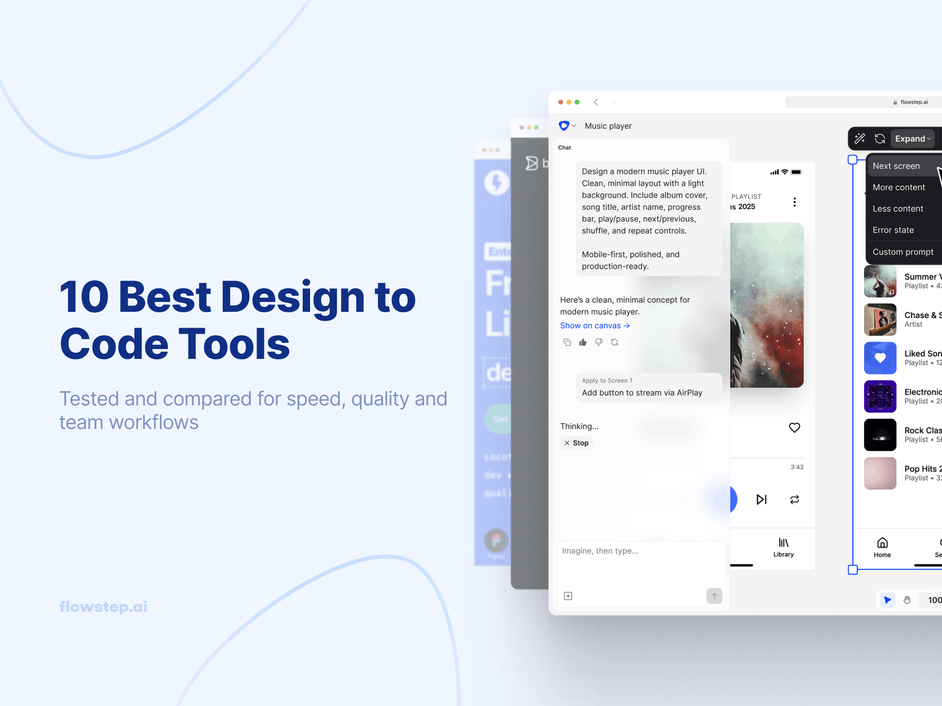 Design to code tools